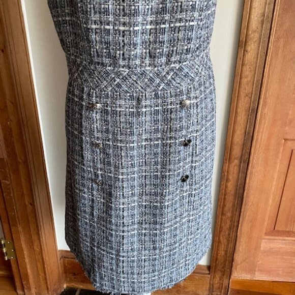TALBOTS Americana Tweed Shift Sheath Sleeveless Dress 6 - Picture 5 of 16
